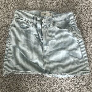 Abercrombie striped denim mini skirt